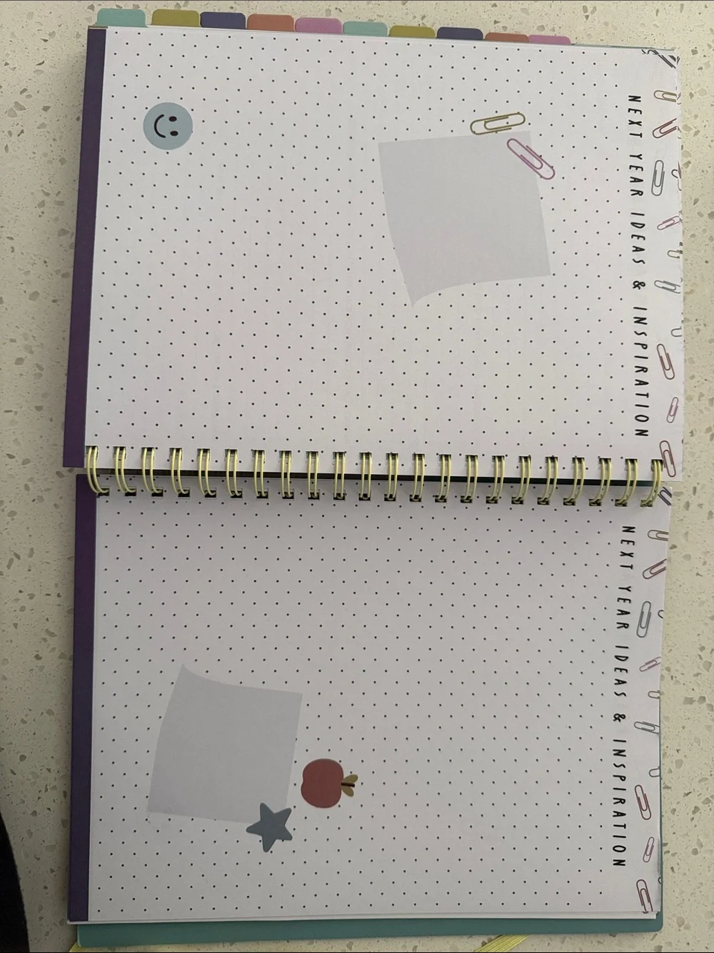 Pembrook 2026-2027 Teacher Planner – Black with Pastel Paperclip Design